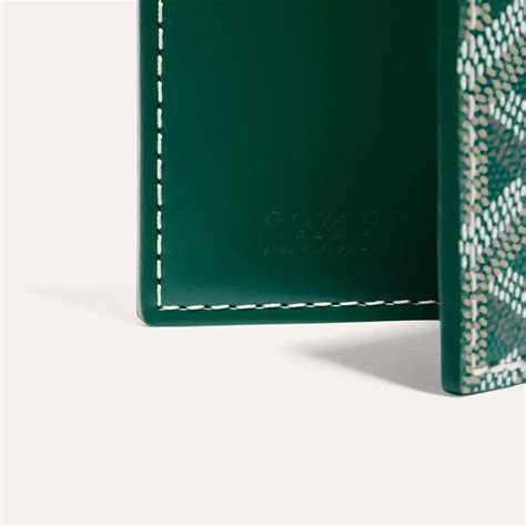 Goyard Saint Marc Card Holder Green in Canvas/Calfskin 